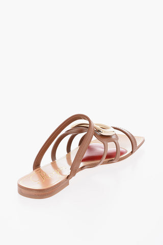 Golden Buckle GLADIATOR Flat Sandals