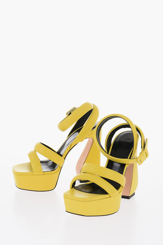 SI Ankle Strap Nappa Platform Sandals 13cm