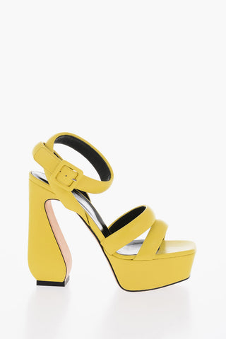 SI Ankle Strap Nappa Platform Sandals 13cm
