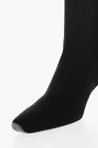 Stivaletti in Suede CHOC con Maxi Fibbia 6cm
