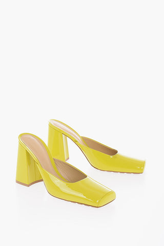 Mules in Vernice SUPERGLOSS con Punta Quadrata 10cm