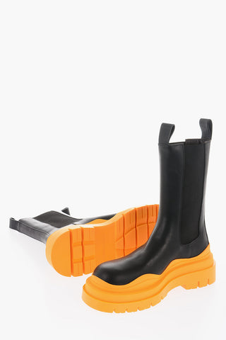 Statement Sole MILITARY Leather Chelsea Booties