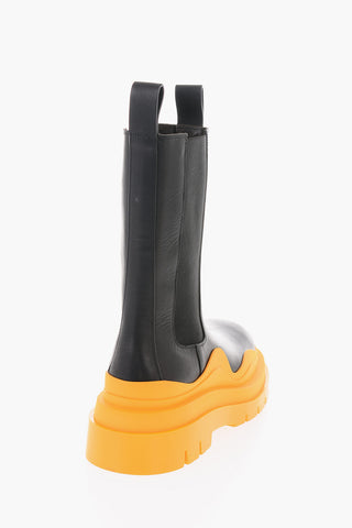 Statement Sole MILITARY Leather Chelsea Booties