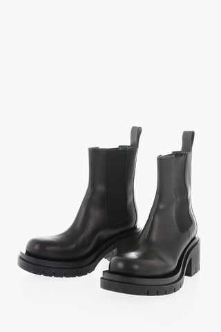 Stivaletti Chelsea in Pelle con Suola Statement 7cm