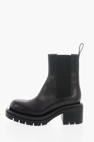 Stivaletti Chelsea in Pelle con Suola Statement 7cm