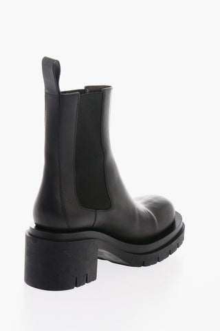 Stivaletti Chelsea in Pelle con Suola Statement 7cm