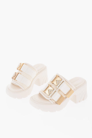 Mules in Pelle BOMBER con Doppia Fibbia 8cm