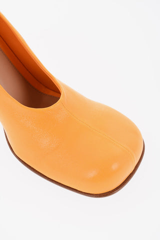 Leather BLOC Pumps 10cm