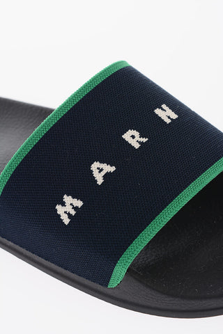 Sliders in Tessuto con Fascia Logata