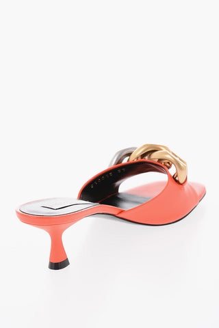 Eco-leather FALABELLA Mules with Chain 5cm