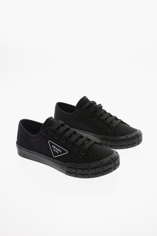 Canvas Low Sneakers GABARDINE With Printed Logo And Rubber Soles