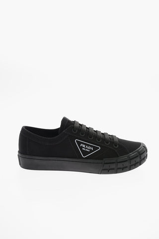 Canvas Low Sneakers GABARDINE With Printed Logo And Rubber Soles