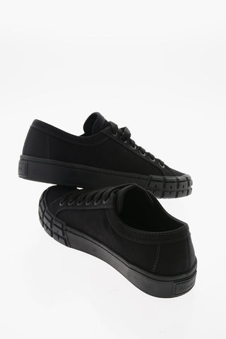 Canvas Low Sneakers GABARDINE With Printed Logo And Rubber Soles