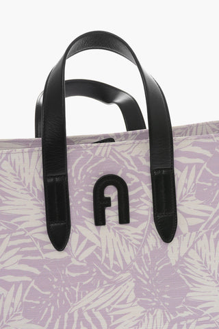 Floral-printed KENZIA Tote Bag with Leather Detailing
