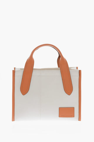 Canvas SMALL BABUSHKA Tote Bag with Leather Trimmings