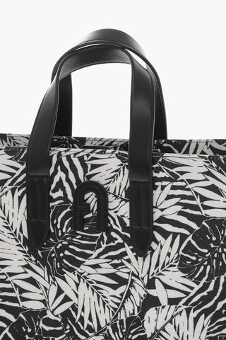 Floral-printed KENZIA Tote Bag with Leather Detailing
