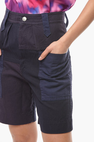 ETOILE Shorts KALERNA a Vita Alta con Patchwork