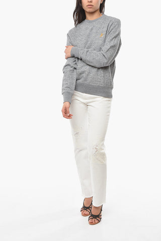 Melange Brushed Cotton ATHENA Crewneck Sweatshirt