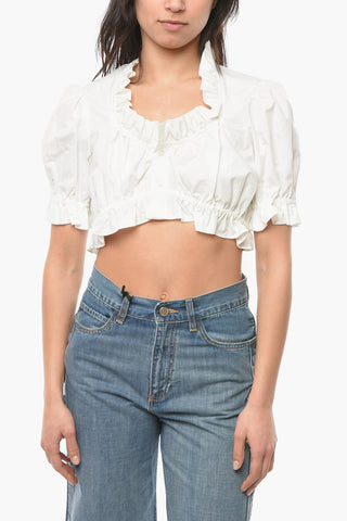 NOIR KEI NINOMIYA Ruffle-edged Crop Shirt
