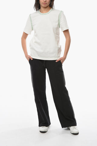 T-shirt Overlock in Jersey di Cotone