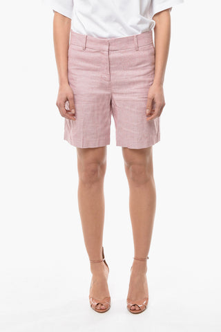 MICHAEL Linen and Viscose Shorts