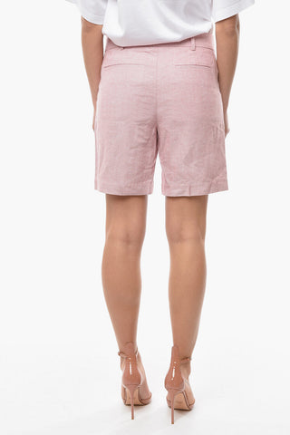MICHAEL Linen and Viscose Shorts