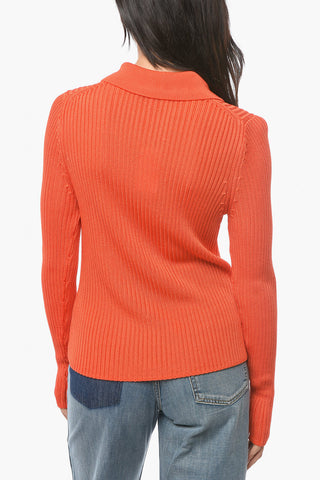 Ribbed Viscose Cardigan