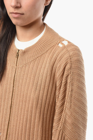 MM1 Oversized Turtleneck Pullover with Zipped Fastening