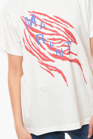 ETOILE ZAOF Crew-neck T-shirt with Multicolored Print