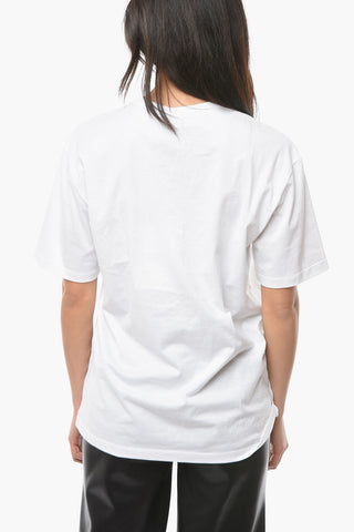 Crew-neck T-shirt with Contrasting Logo Print