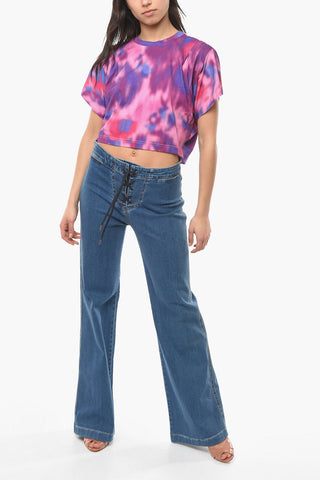 ETOILE Cropped ZILIA T-shirt with Tie-dye Effect