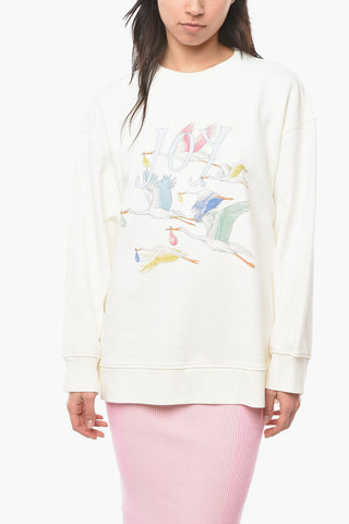 Brushed Cotton DELIVERING JOY Printed Sweatshirt