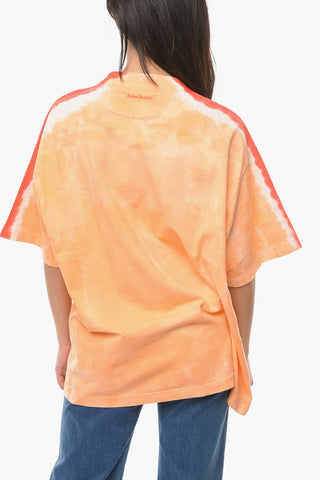 Oversized T-shirt with Tie-dye Print Heart