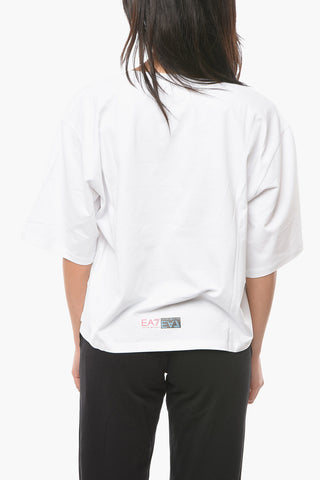 EMPORIO Crew-neck T-shirt with Contrasting Logoed Band