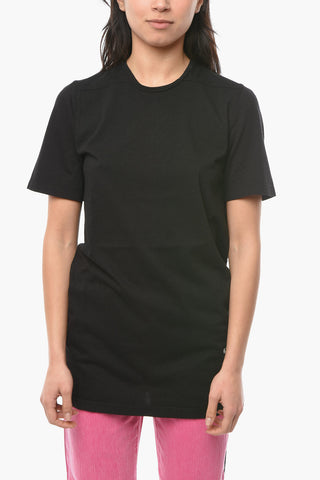 DRKSHDW Long T-shirt with Logo Patch and Sewn-on Strap