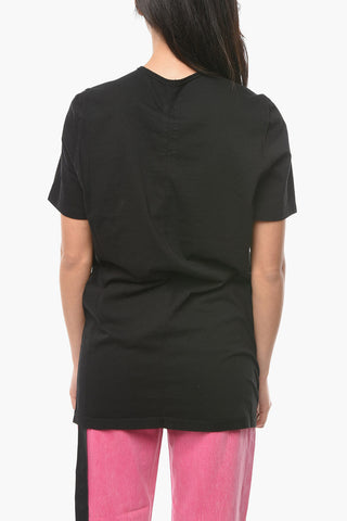 DRKSHDW Long T-shirt with Logo Patch and Sewn-on Strap