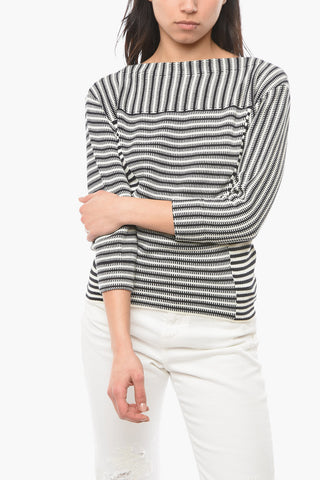 Pullover Con Collo A Barca E Maniche a 3/4