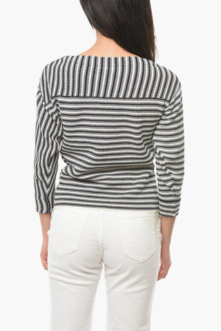 Pullover Con Collo A Barca E Maniche a 3/4