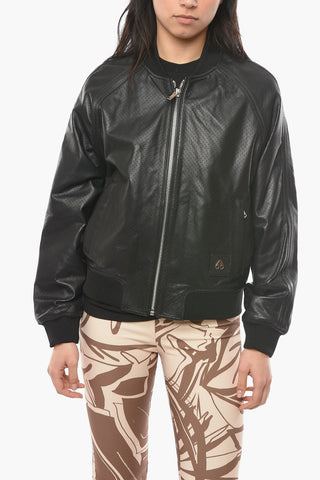 Openwork Leather Jacket TILDEN with Inner Pocket