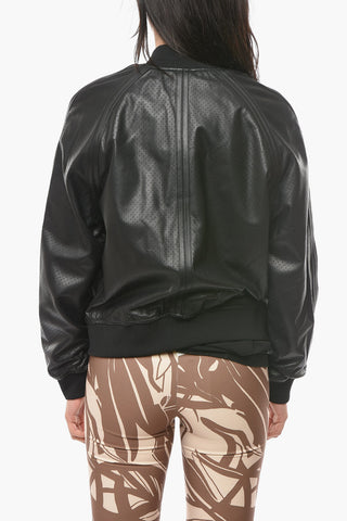 Openwork Leather Jacket TILDEN with Inner Pocket