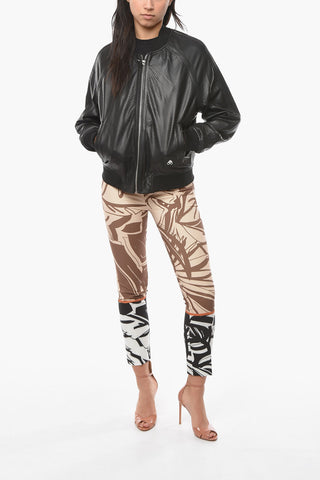 Openwork Leather Jacket TILDEN with Inner Pocket