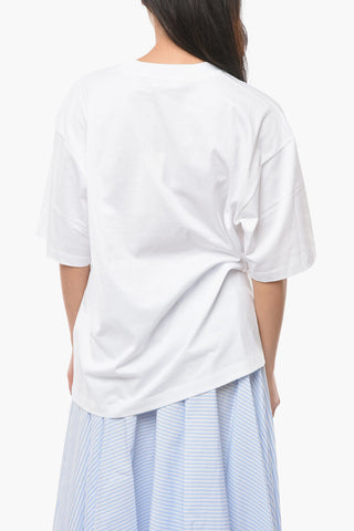 Crewneck T-shirt with Lettering Logo Print
