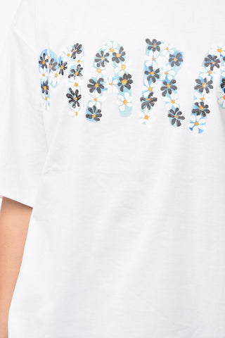 Crewneck T-shirt with Lettering Logo Print