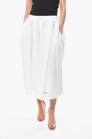 Embroidered Long Skirt With Coulisse