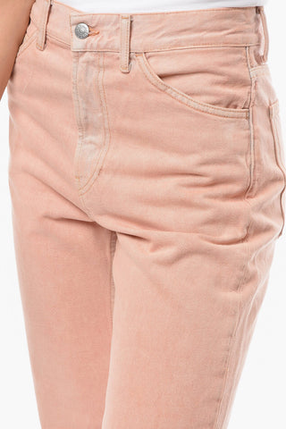 Jeans a Vita Alta 1977 con Gamba Svasata e Logo Patch 22cm