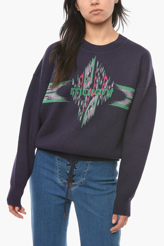 ETOILE ERLEY Sweather with Multicolored Embroidered Pattern