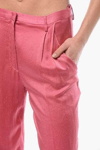 Satin MY PANTS Double Pleated Flared Pants