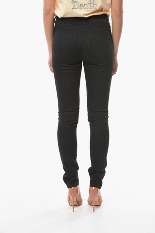 Stretch Cotton Skinny Denims with Pleats 14,5cm