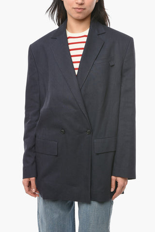 Blazer Doppiopetto MARINO con Tasche con Aletta