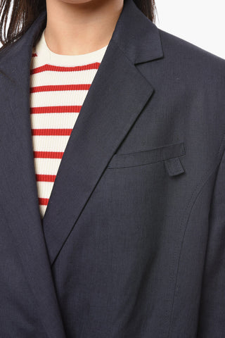 Blazer Doppiopetto MARINO con Tasche con Aletta
